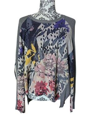 Aldo Martins Oversized Lightweight Floral Sweater Size 4
